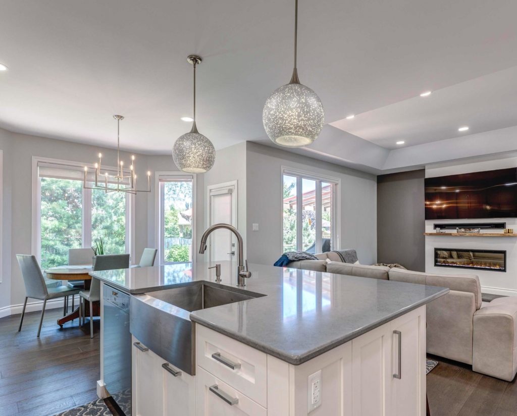 orange frosted kitchen island lighting